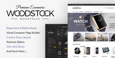 Woodstock Theme GPL –Electronics Store WooCommerce Websites