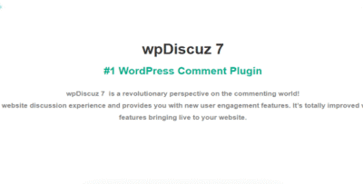 wpDiscuz –Core Plugin
