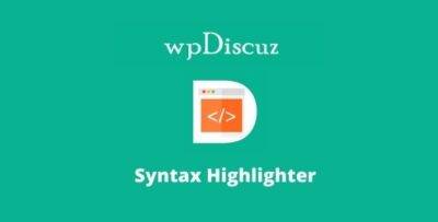 wpDiscuz Syntax Highlighter Addon