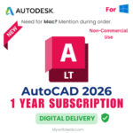 One-year subscription for the anticipated Autodesk AutoCAD 2026, the leading CAD software.