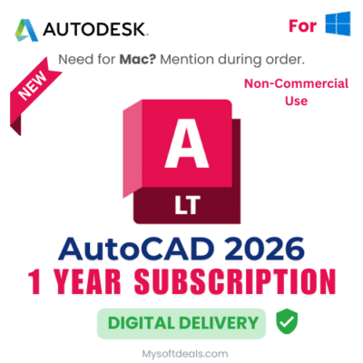 One-year subscription for the anticipated Autodesk AutoCAD 2026, the leading CAD software.