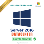 Perpetual license for Windows Server 2016 Datacenter, ideal for virtualized environments.