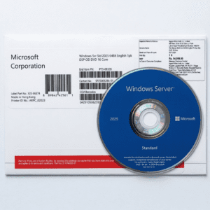 Windows Server 2025 Standard 16 Core OEM Pack with Installation DVD and Licence Key
